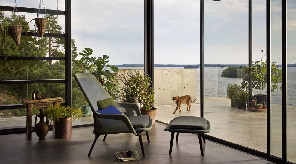 Slow Chair & Ottoman Vitra - Slow chair ottoman 823159 preview
